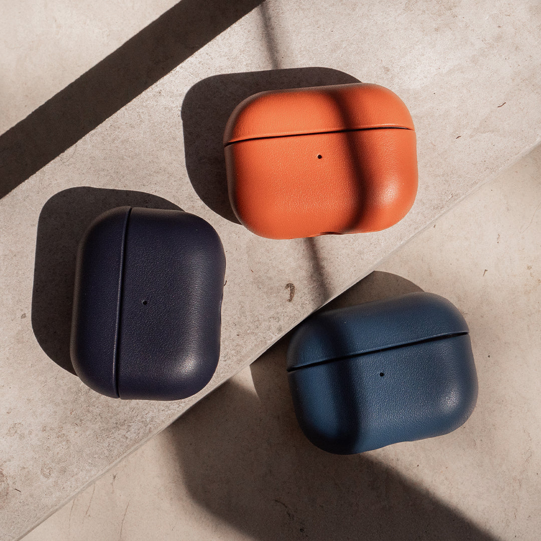 Nappa Leather AirPods (4th Generation) Case - Navy Blue