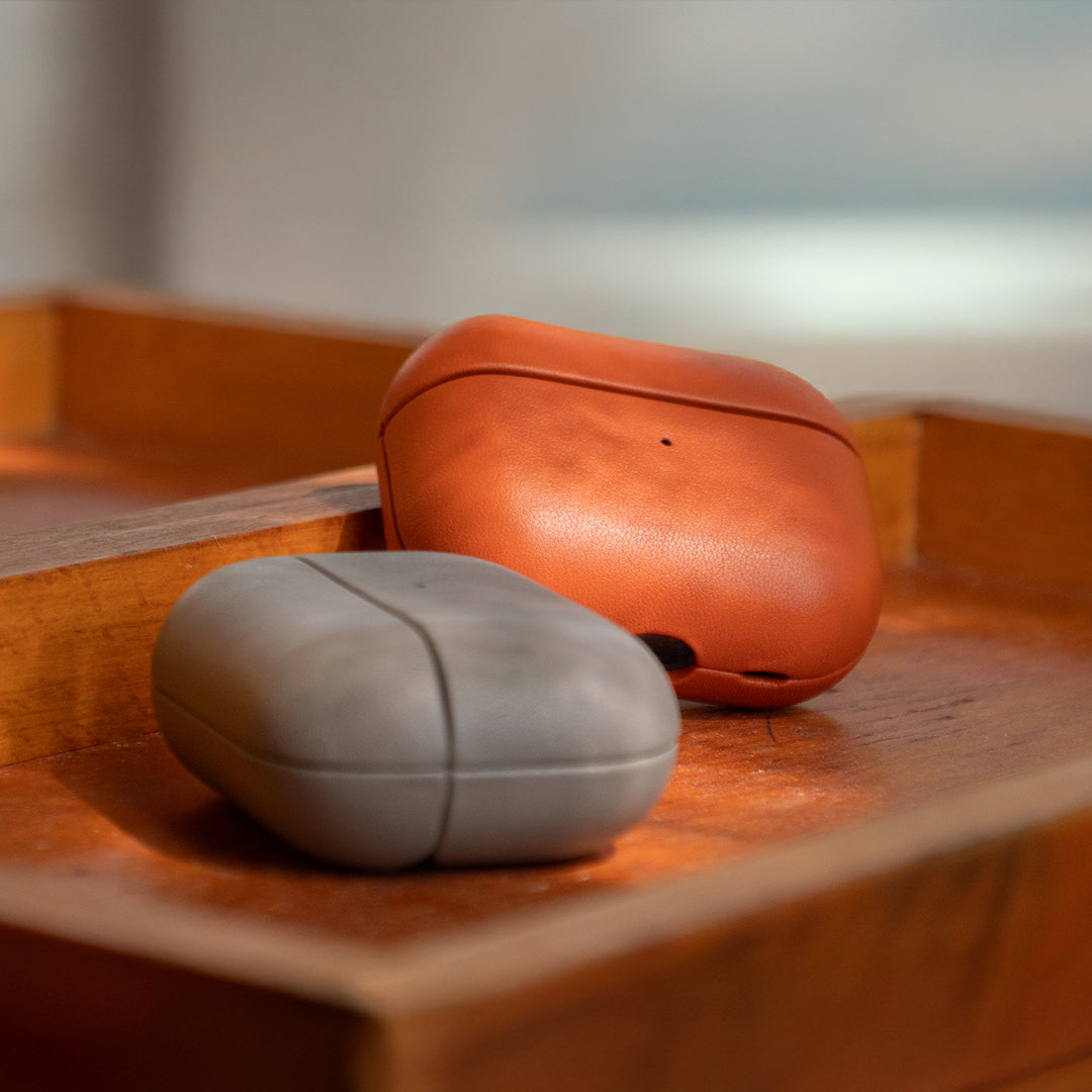 Nappa Leather AirPods (4th Generation) Case - Orange