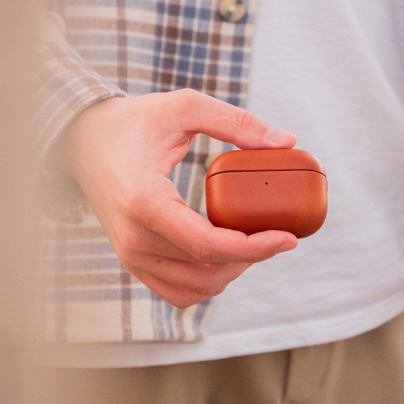 Leather AirPods Pro (2nd Generation) Case - Saddle Brown - RYAN London