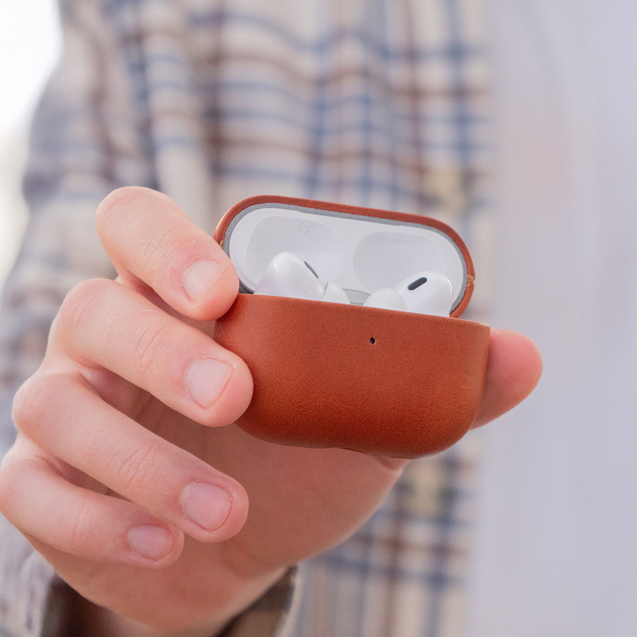 Leather AirPods (3rd Generation) Case - Saddle Brown - RYAN London