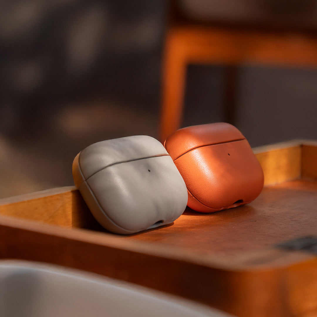 Nappa Leather AirPods (4th Generation) Case - Orange