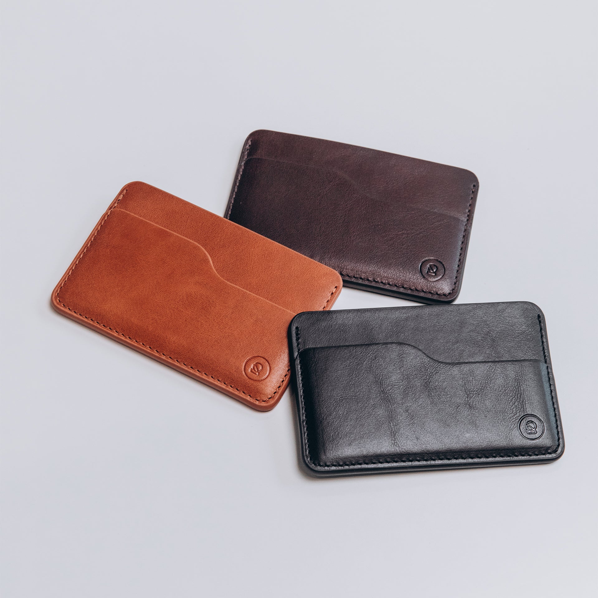 Leather Slim Cardholder - 3 Slots - Saddle Brown - RYAN London