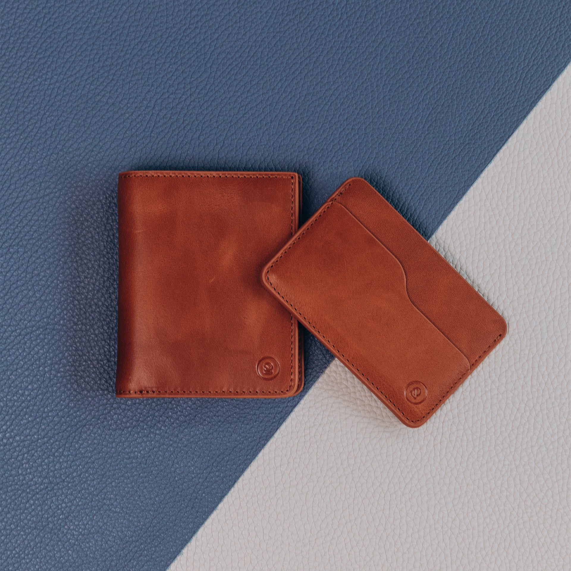 Leather Slim Cardholder - 3 Slots - Saddle Brown - RYAN London