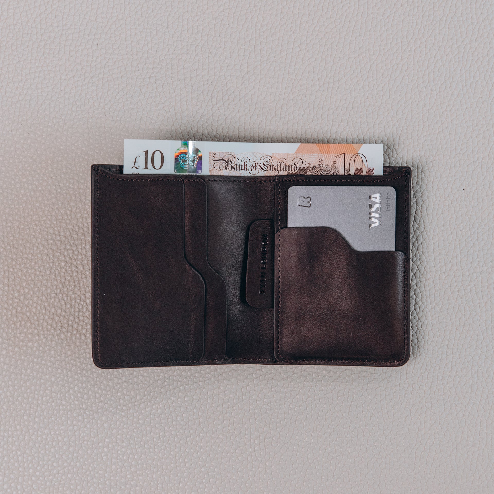 Super Slim Bi-fold wallet - Dark Brown - RYAN London