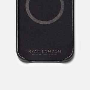 iPhone 15 Pro Leather Shell Case, MagSafe - Black
