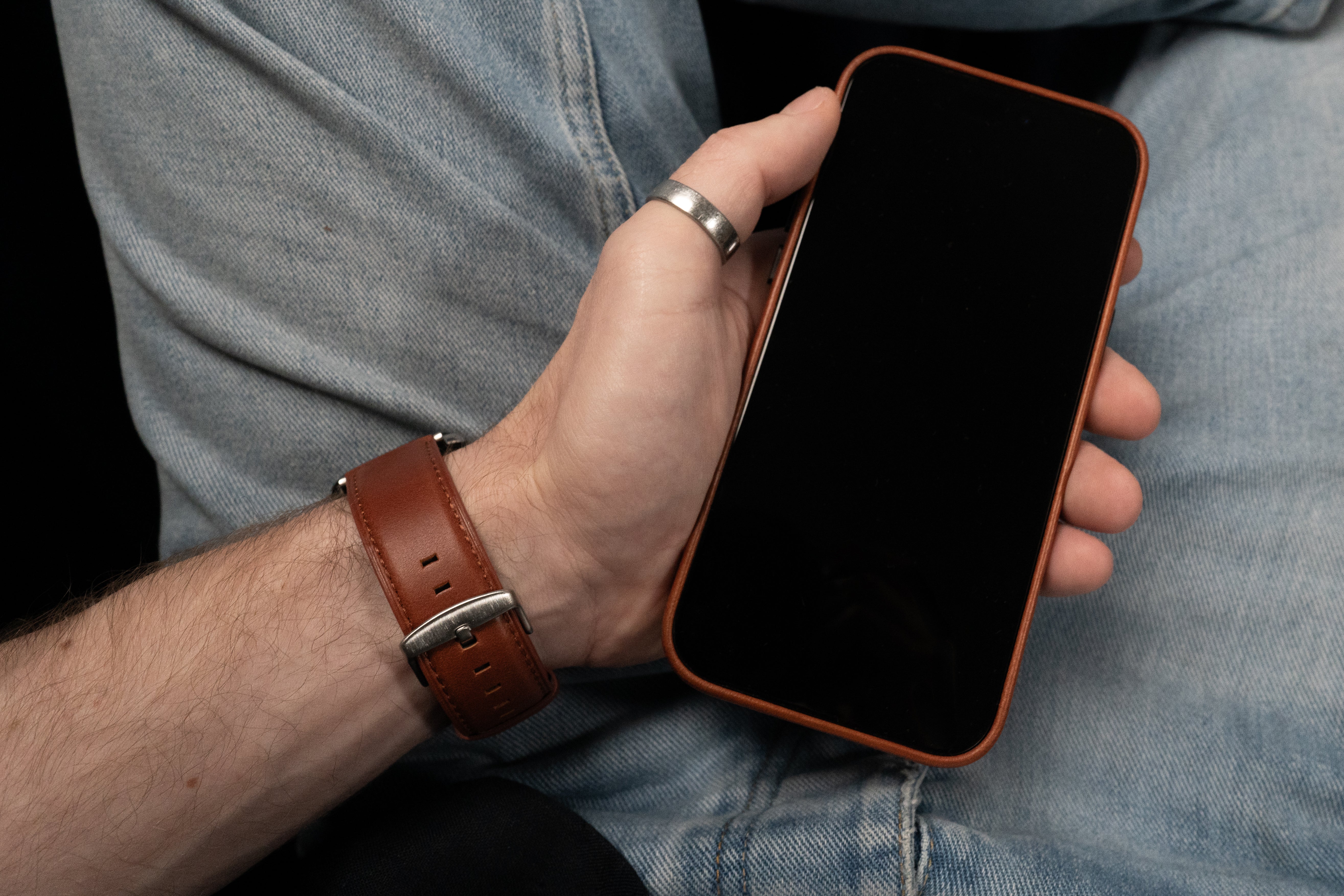 Luxury Leather Apple Watch Band Straps – Saddle Brown