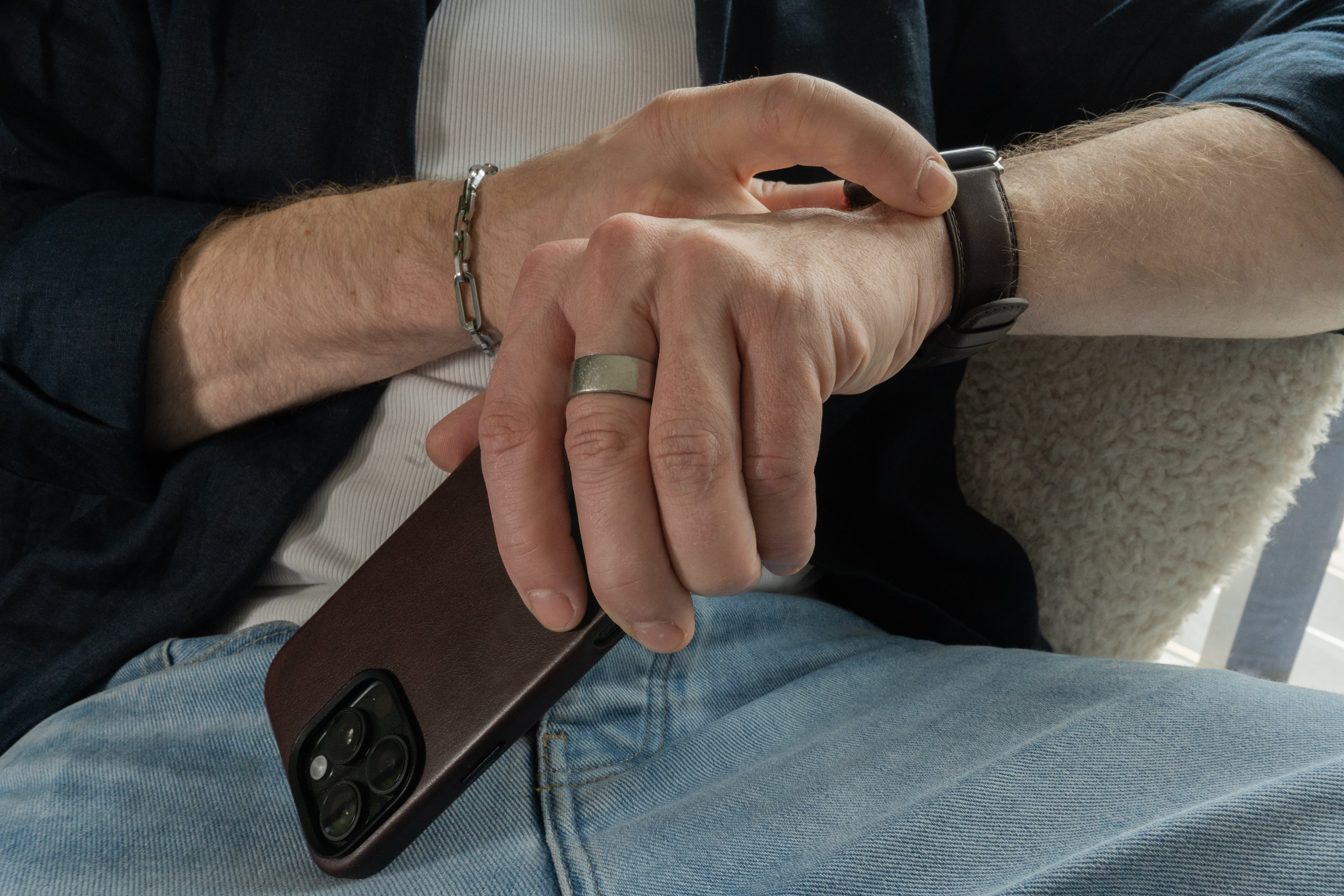 Luxury Leather Apple Watch Band Straps – Dark Brown