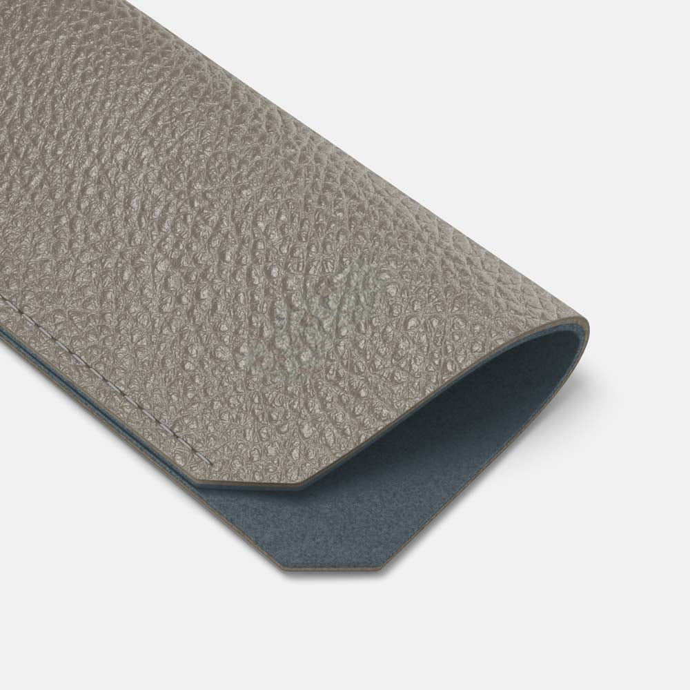 Leather Glasses case - Grey and Grey - RYAN London