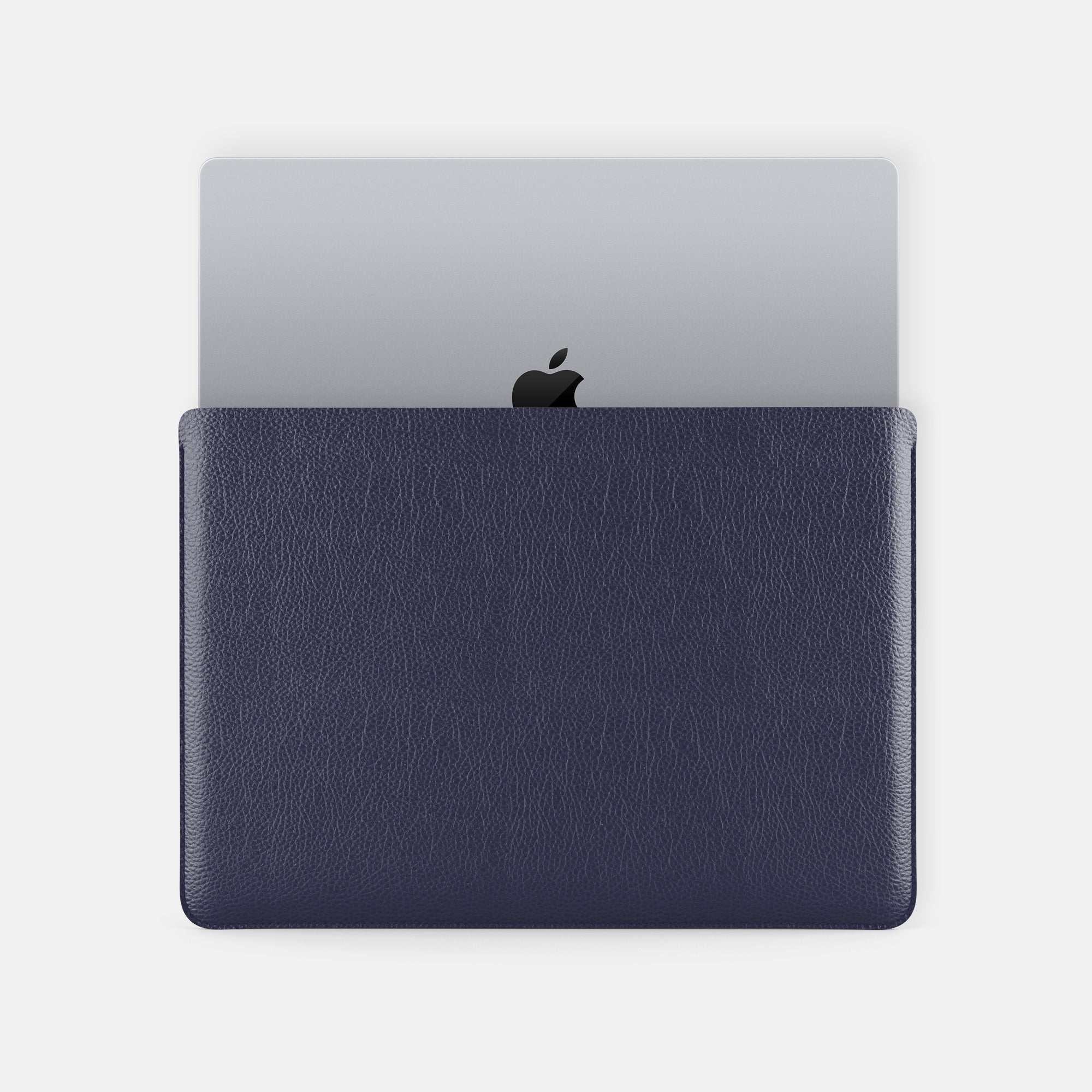 Luxury Leather Macbook Air 13" Sleeve - Navy Blue and Mint - RYAN London