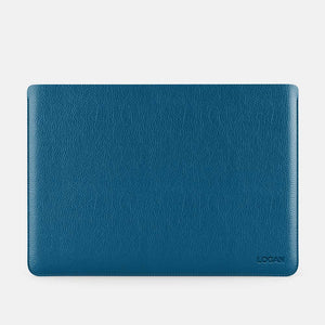Luxury Leather Macbook Air 15" Sleeve - Turquoise Blue and Orange