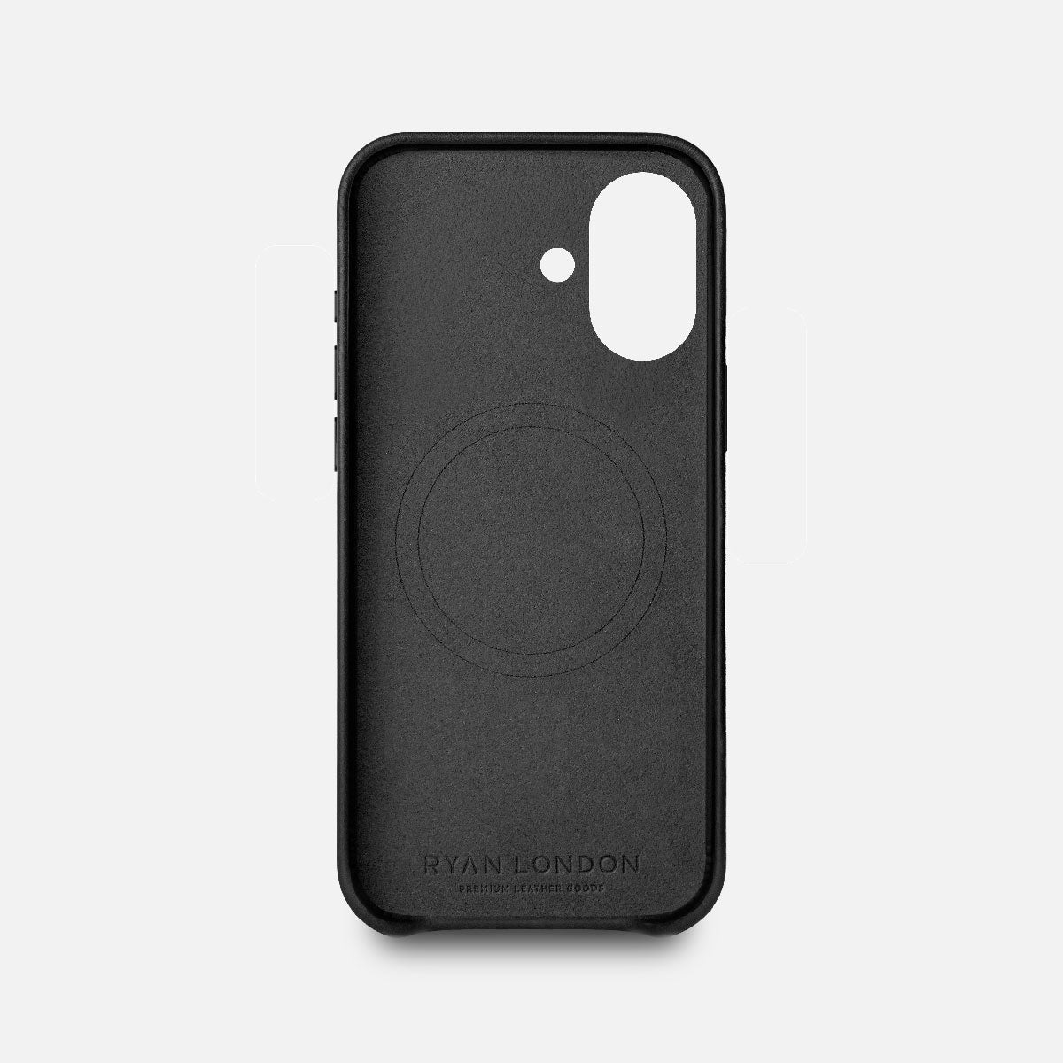 Leather iPhone 17 Shell Case, MagSafe - Black