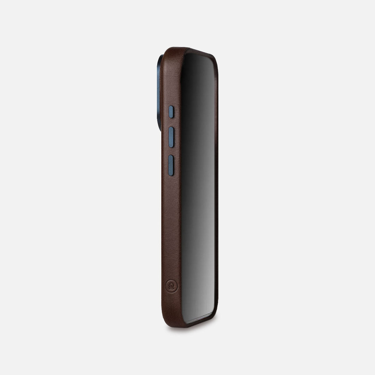 Leather iPhone 17 Pro Shell Case Metal, MagSafe - Dark Brown - RYAN London