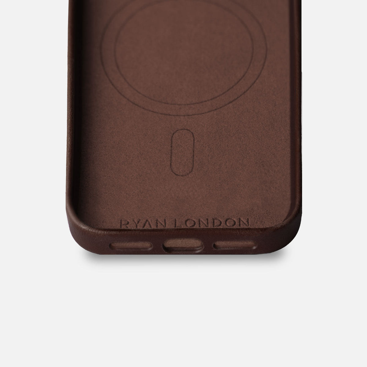 Leather iPhone 17 Pro Max Shell Case Metal, MagSafe - Dark Brown - RYAN London