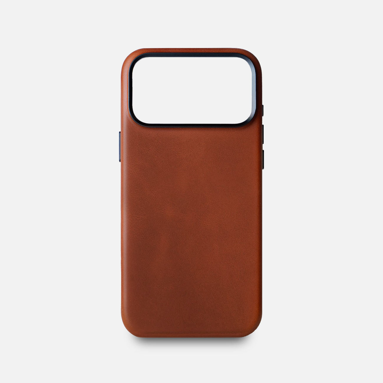 Leather iPhone 17 Pro Max Shell Case Metal, MagSafe - Saddle Brown