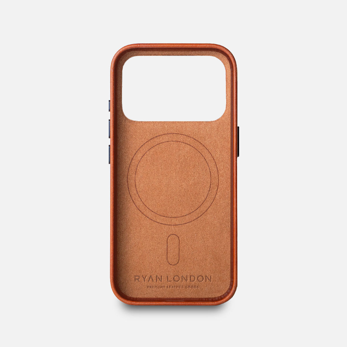 Leather iPhone 18 Pro Shell Case Metal, MagSafe - Saddle Brown