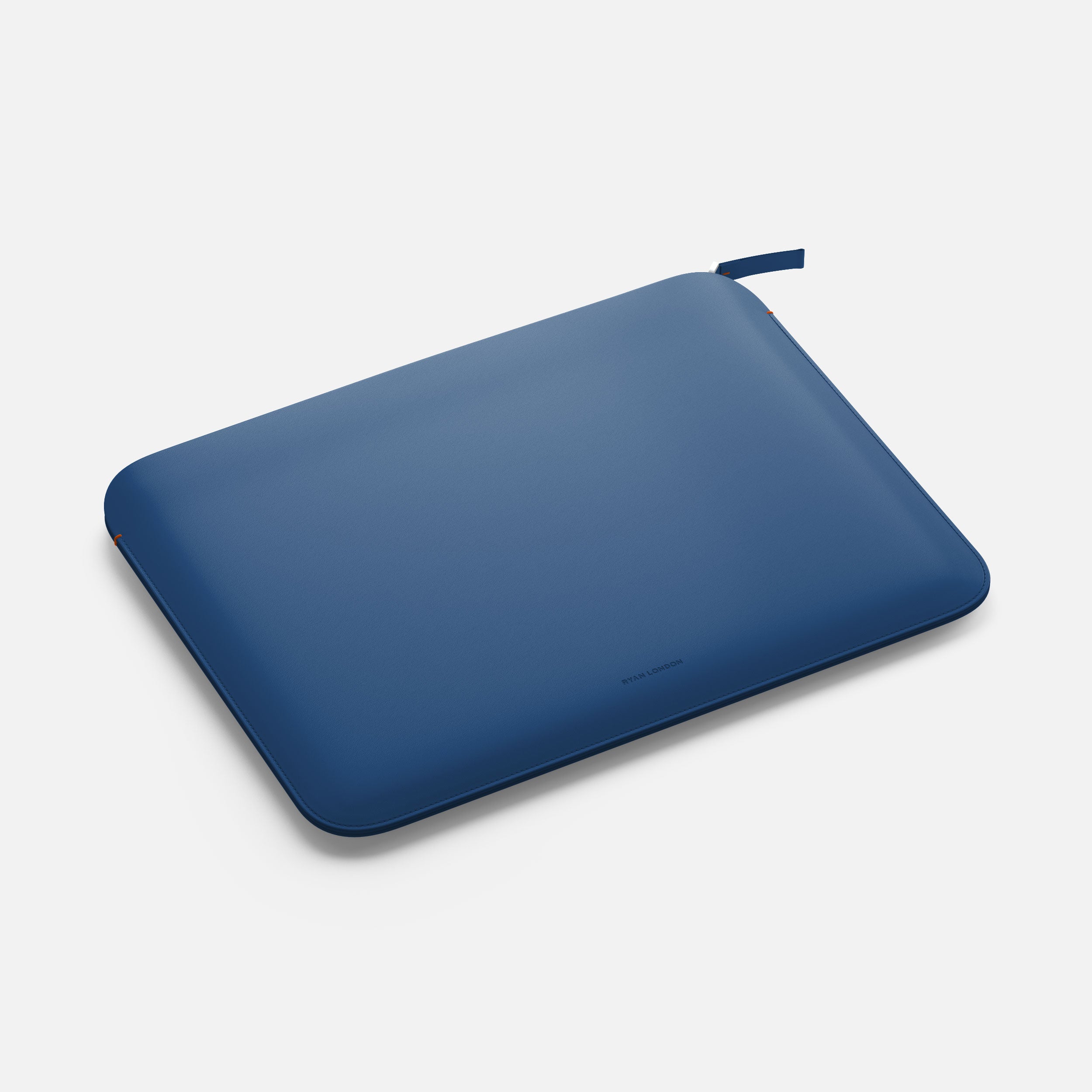 Luxury Nappa Leather iPad Air 13" sleeve with zip - Turquoise Blue