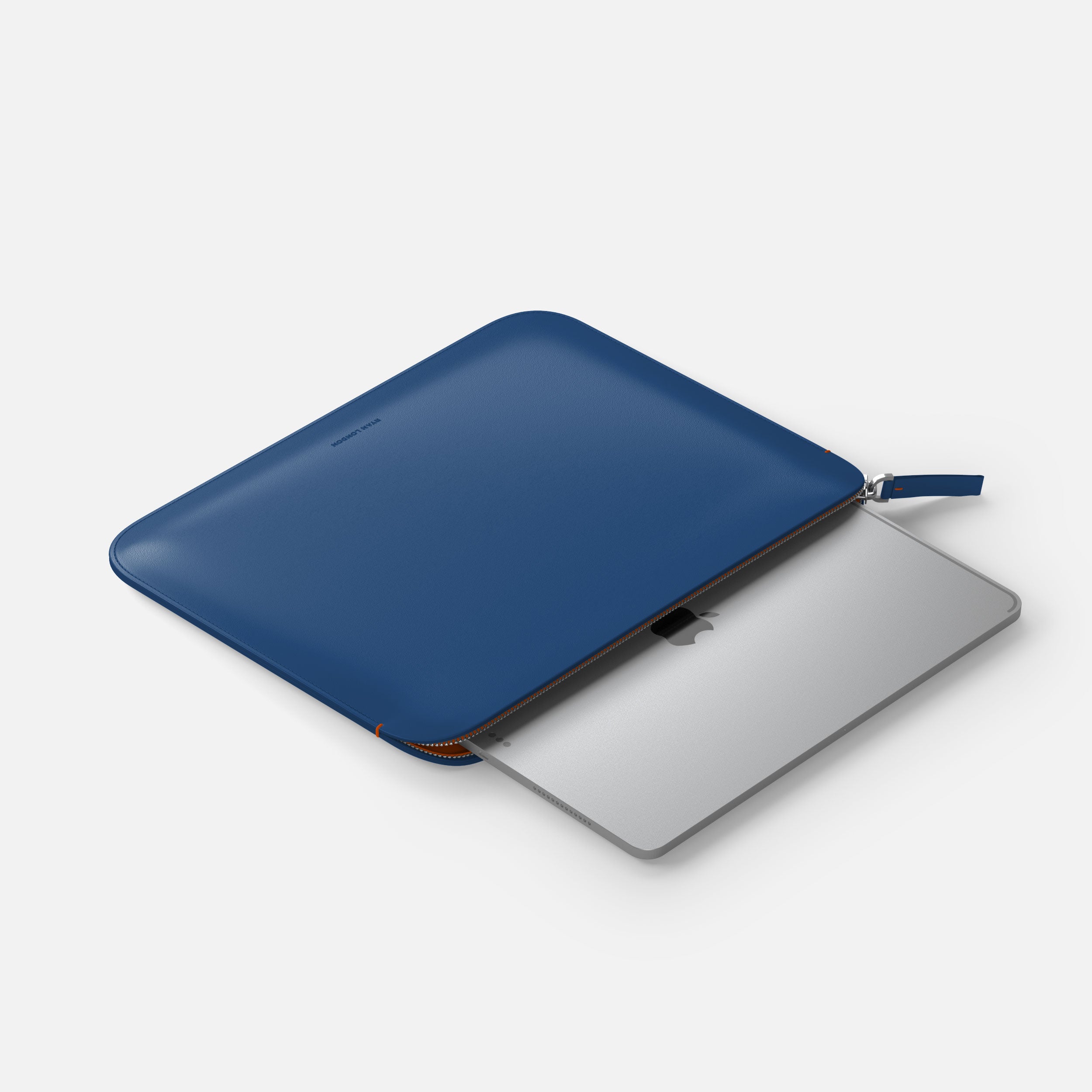 Luxury Nappa Leather iPad Air 11" sleeve with zip - Turquoise Blue