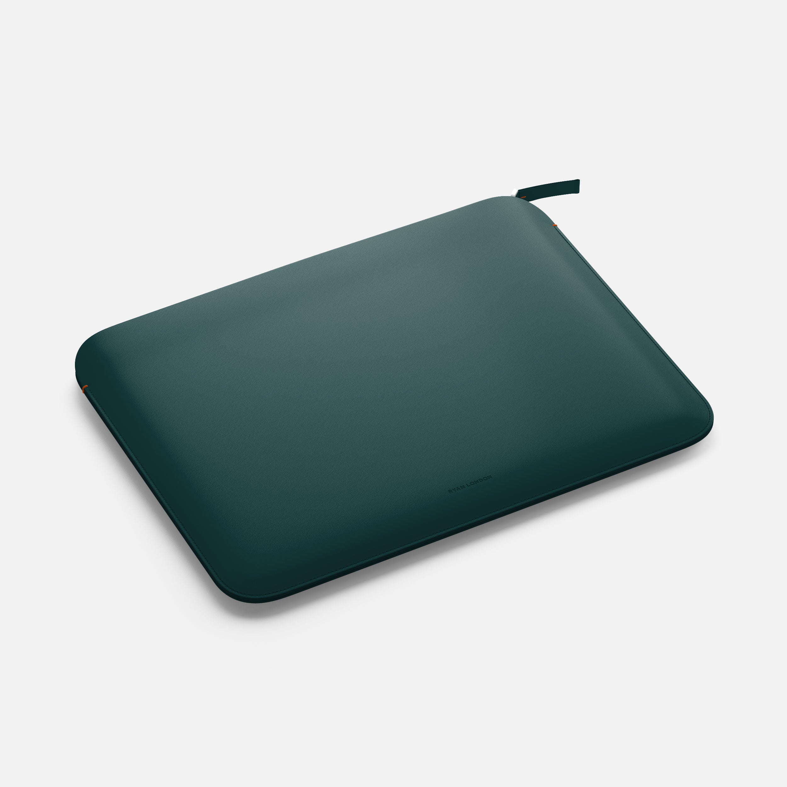 Luxury Nappa Leather MacBook Pro 13" sleeve with zip - Avocado Green