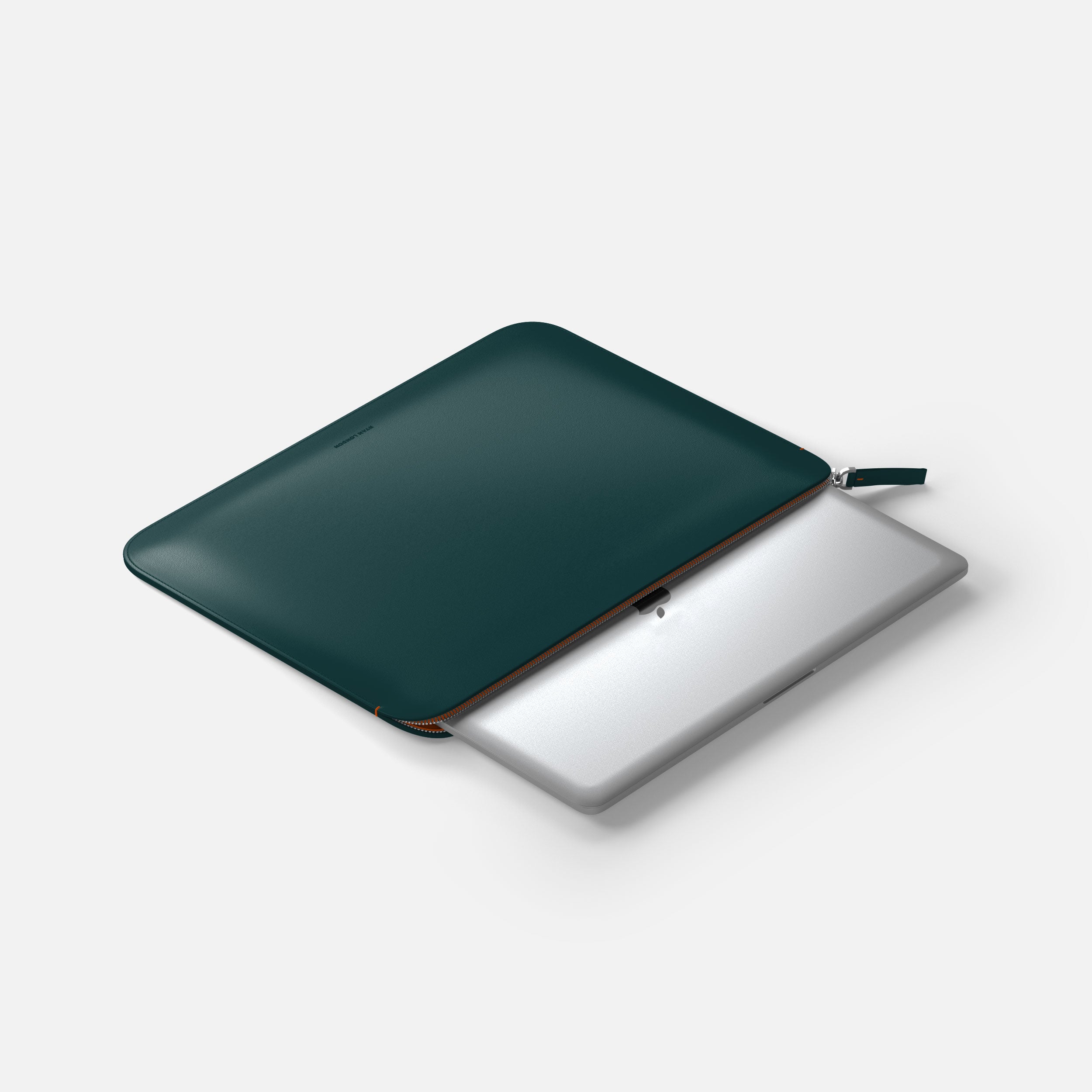 Luxury Nappa Leather MacBook Pro 13" sleeve with zip - Avocado Green