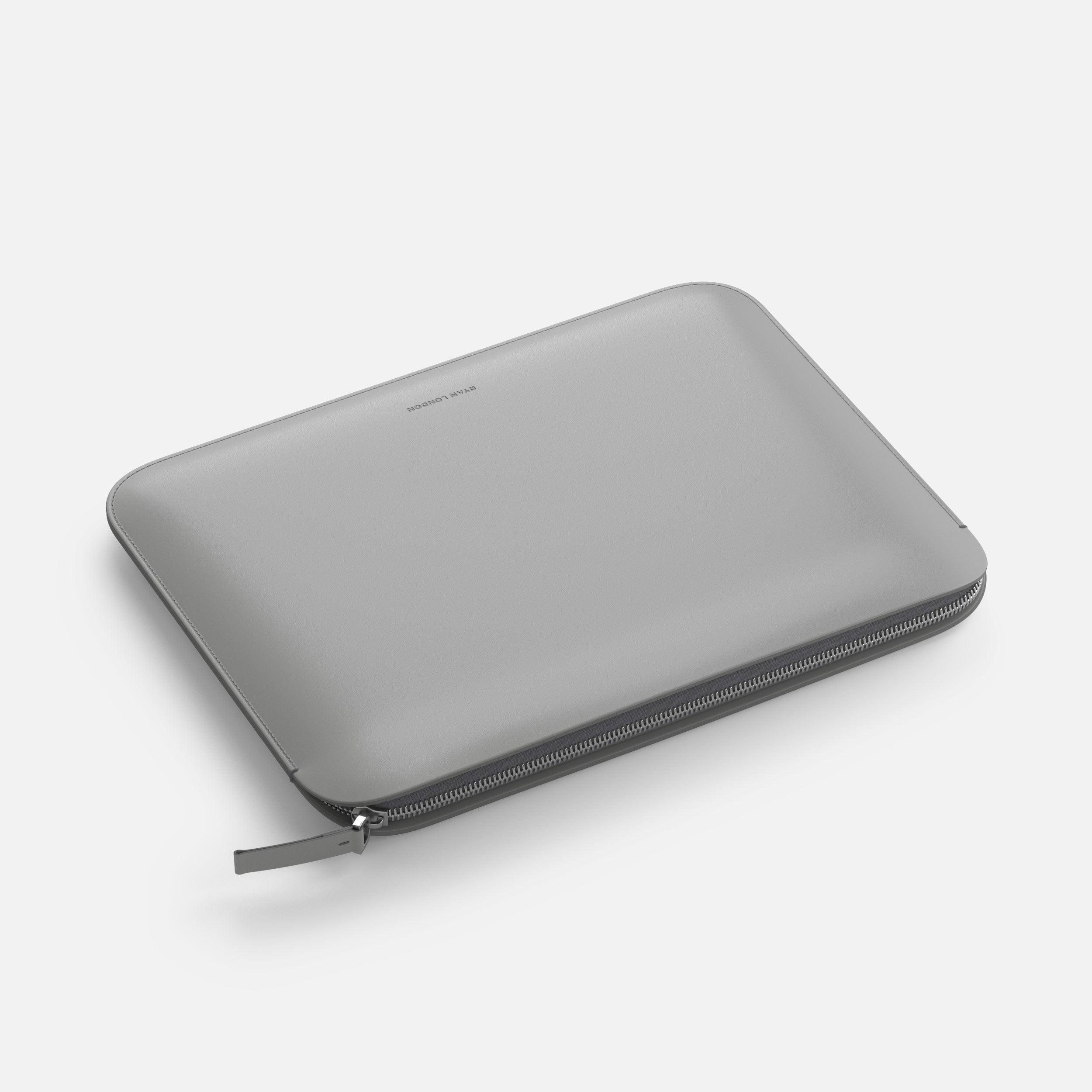 Luxury Nappa Leather iPad Air 11" sleeve with zip - Grey
