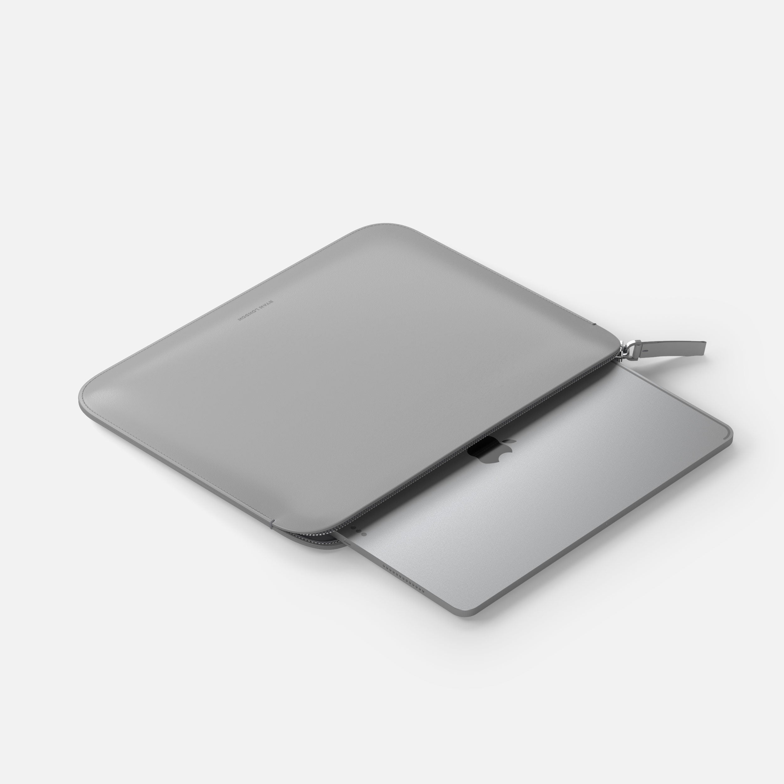 Luxury Nappa Leather iPad Air 11" sleeve with zip - Grey