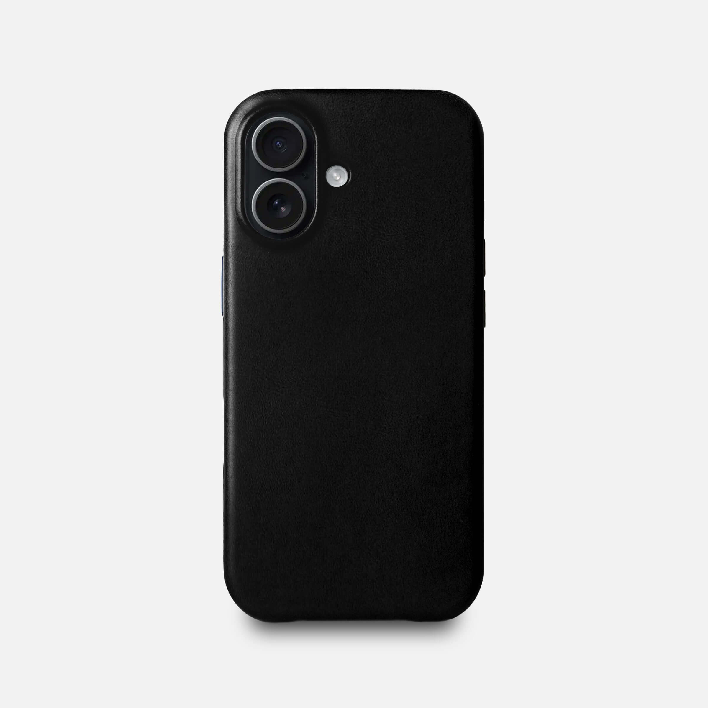Leather iPhone 17 Shell Case, MagSafe - Black