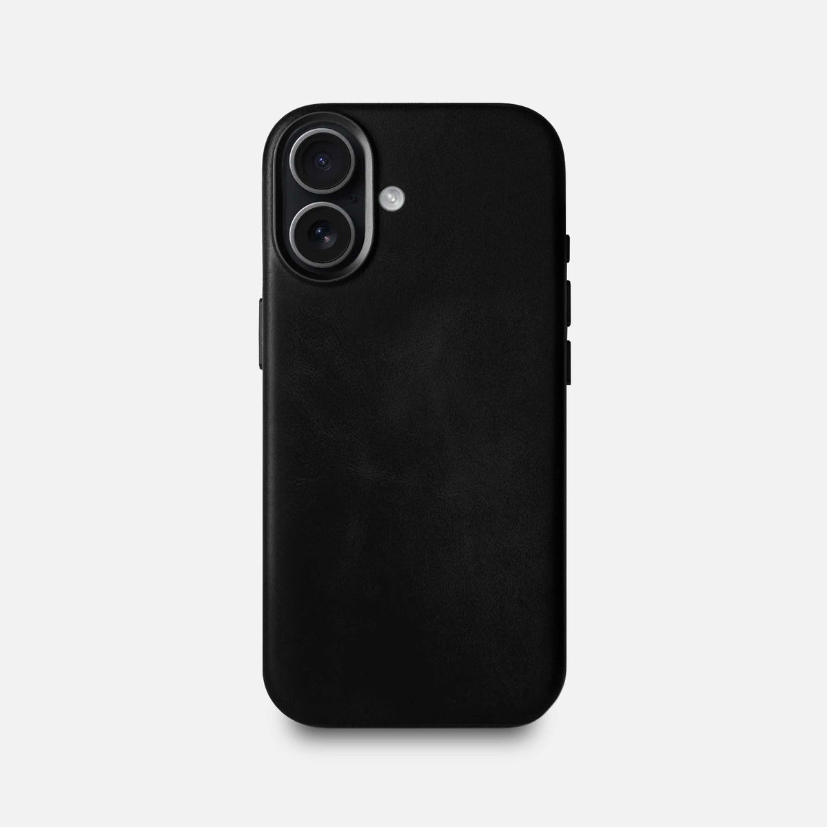 Leather iPhone 17 Shell Case Metal, MagSafe - Black - RYAN London