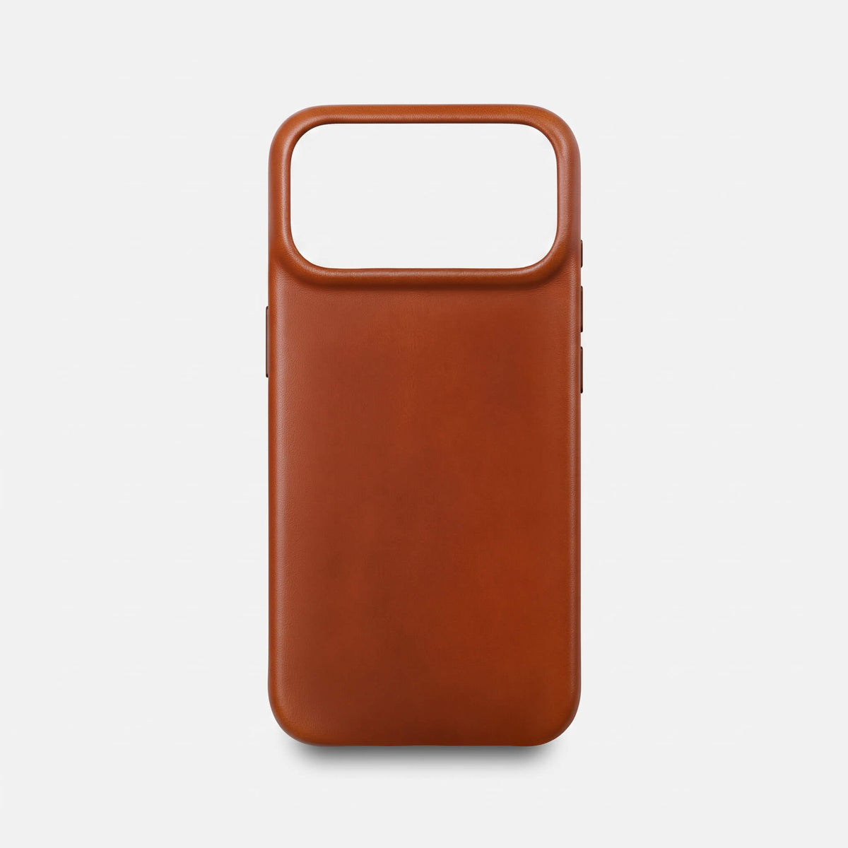 Leather iPhone 18 Pro Max Shell Case, MagSafe - Saddle Brown