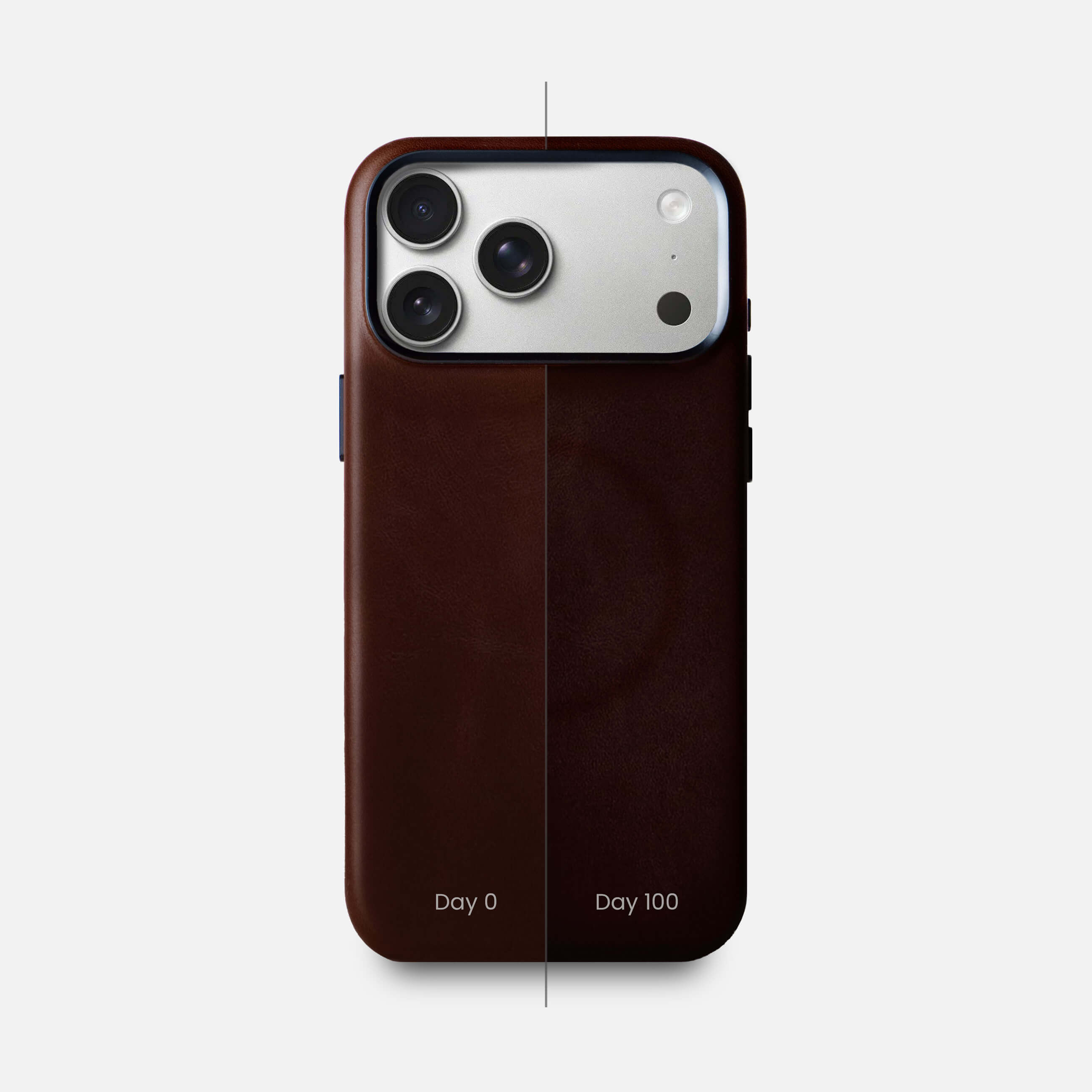 Leather iPhone 18 Pro Max Shell Case Metal, MagSafe - Dark Brown