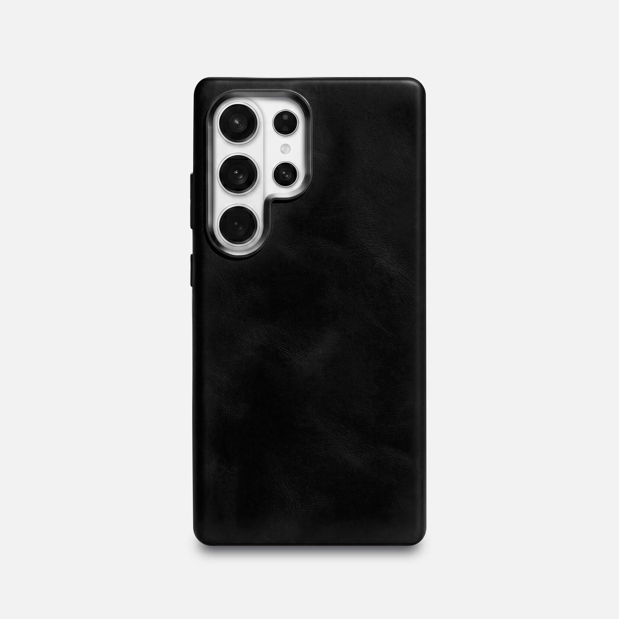 Samsung S26 Ultra Leather Shell Case - Black