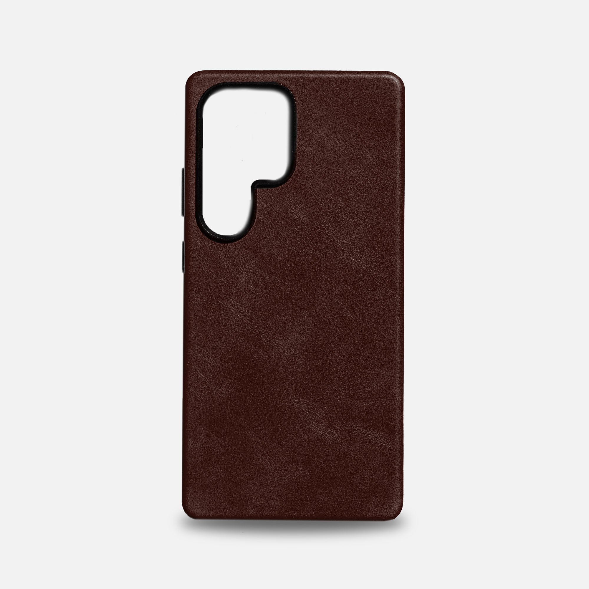 Samsung S25 Ultra Leather Shell Case - Dark Brown