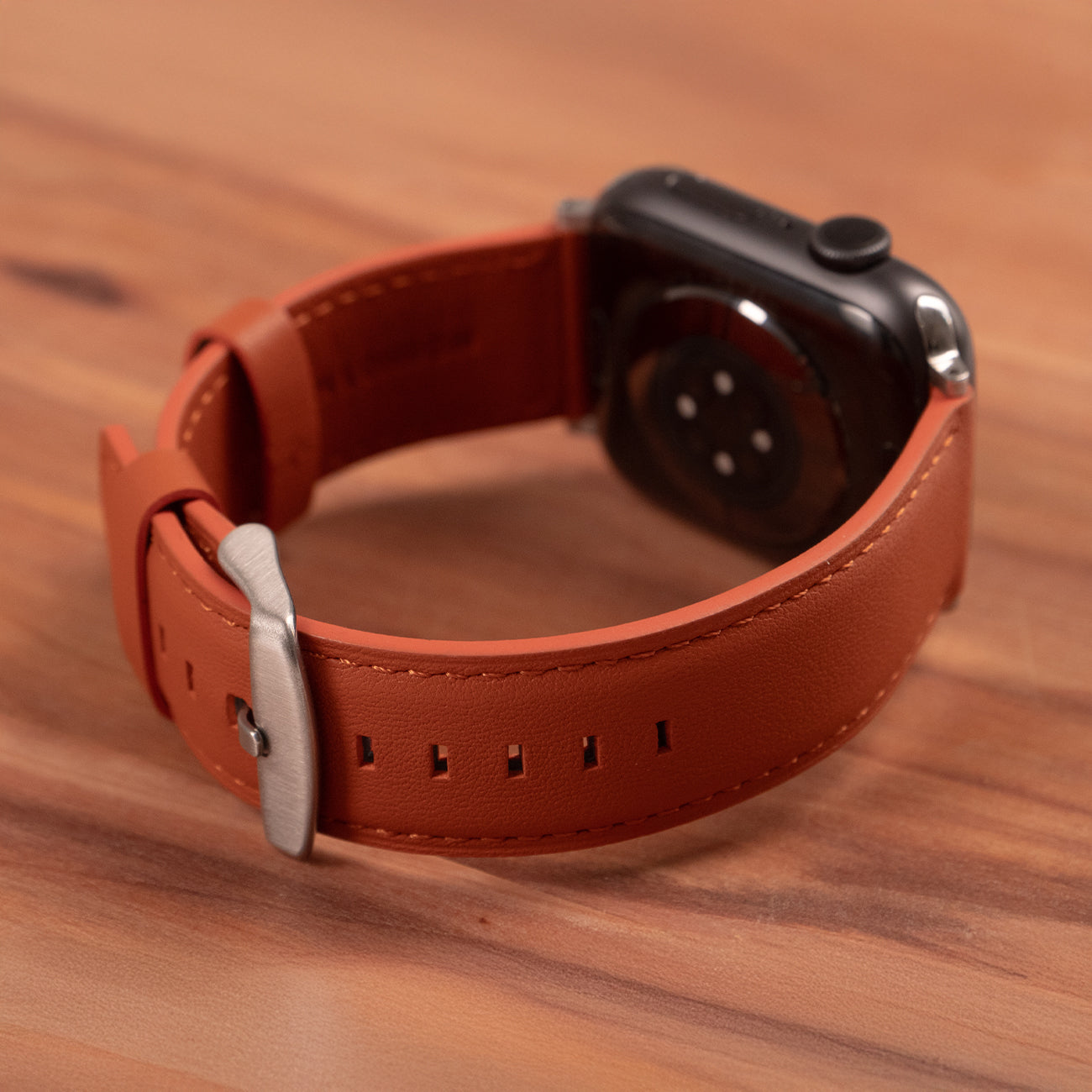 Luxury Nappa Leather Apple Watch Band Straps – Orange