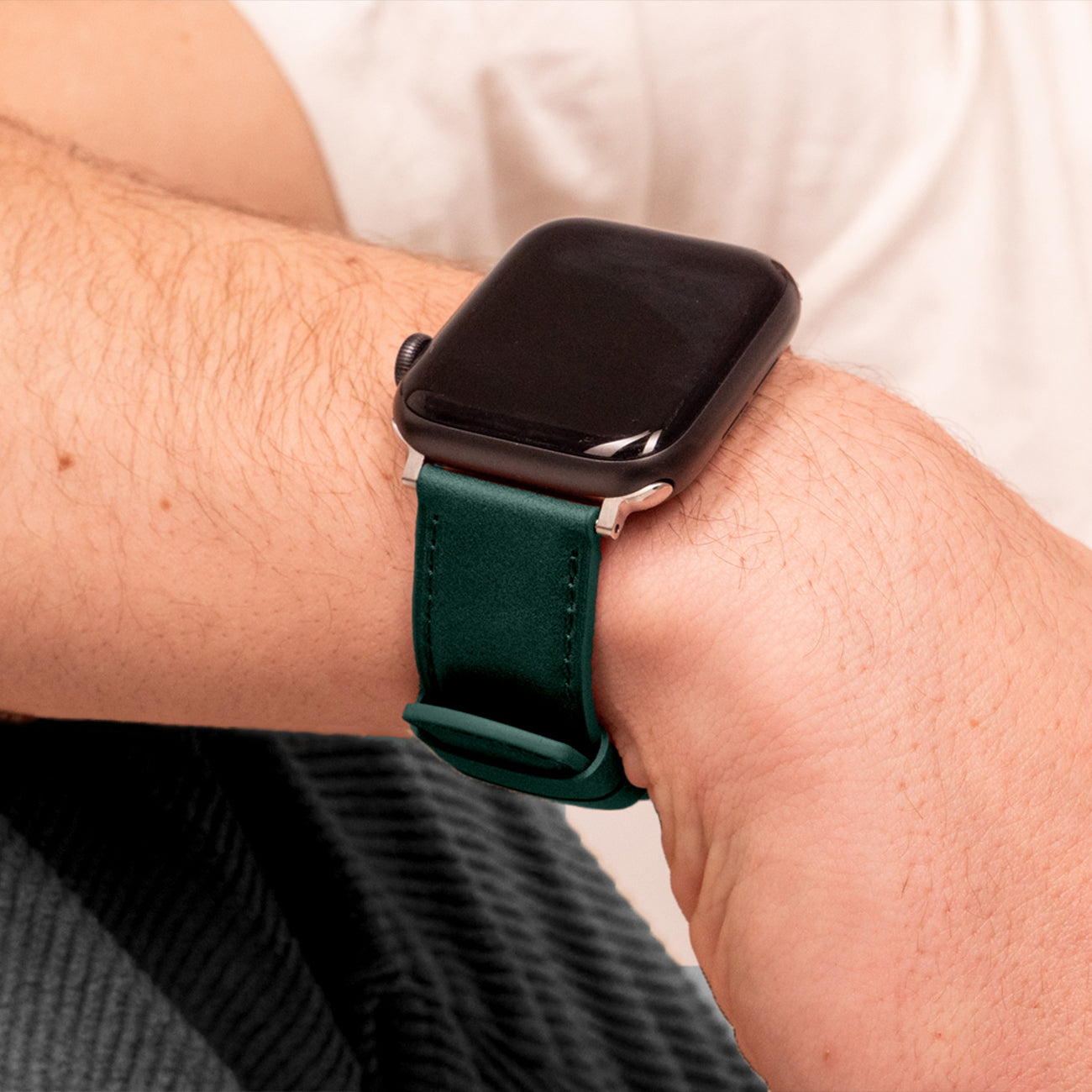 Luxury Nappa Leather Apple Watch Band Straps – Avocado Green