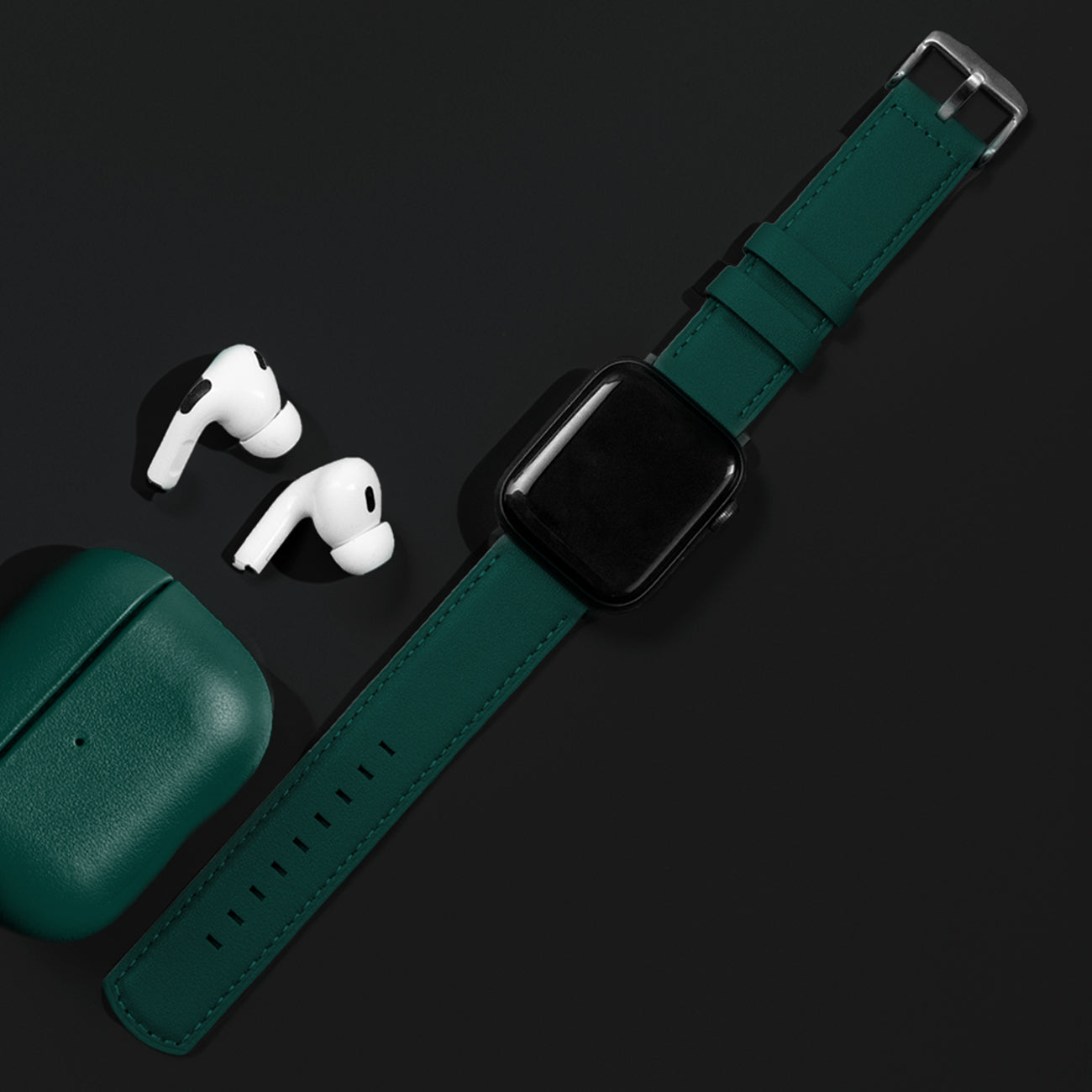 Luxury Nappa Leather Apple Watch Band Straps – Avocado Green