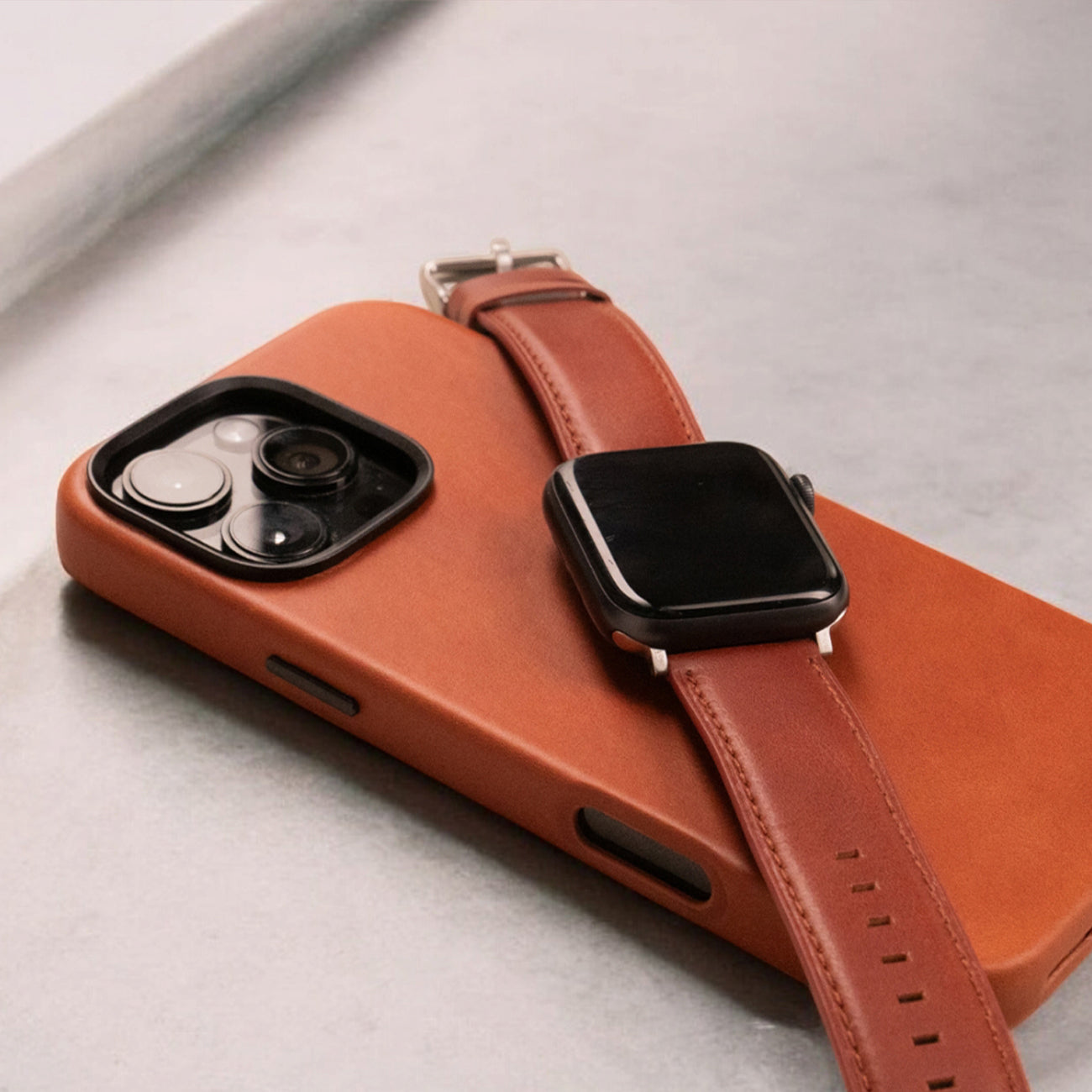 Luxury Leather Apple Watch Band Straps – Saddle Brown