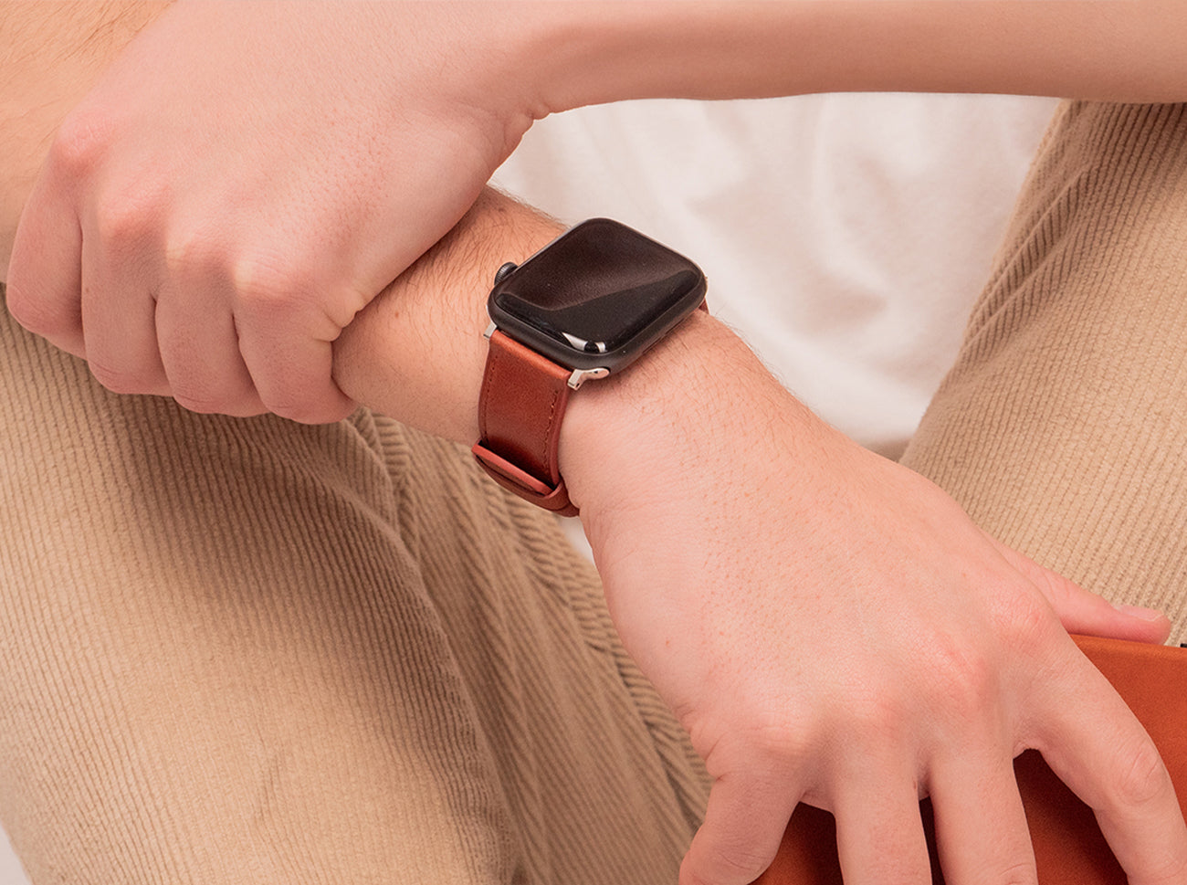 Luxury Leather Apple Watch Band Straps – Saddle Brown