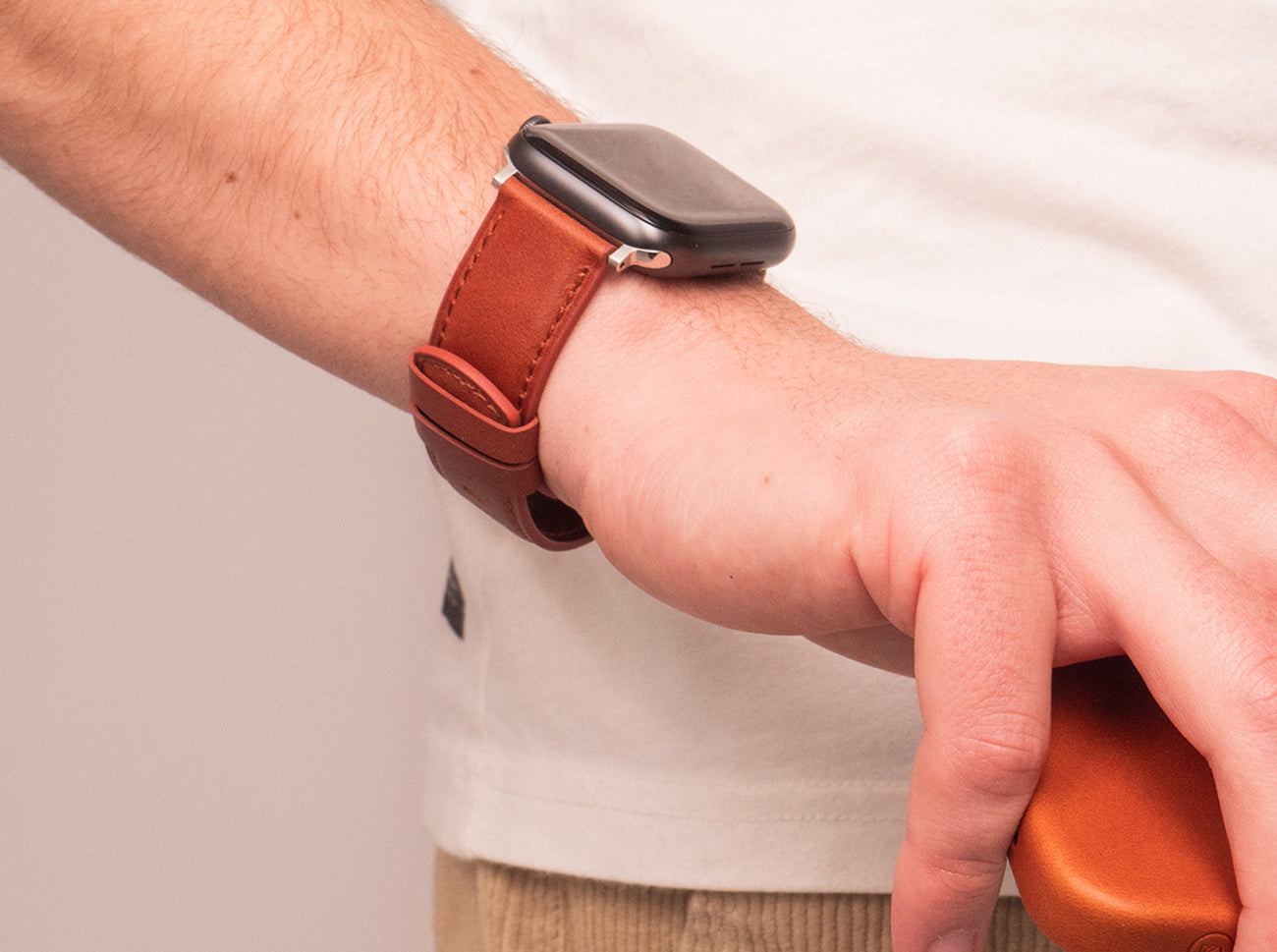 Luxury Leather Apple Watch Band Straps – Saddle Brown