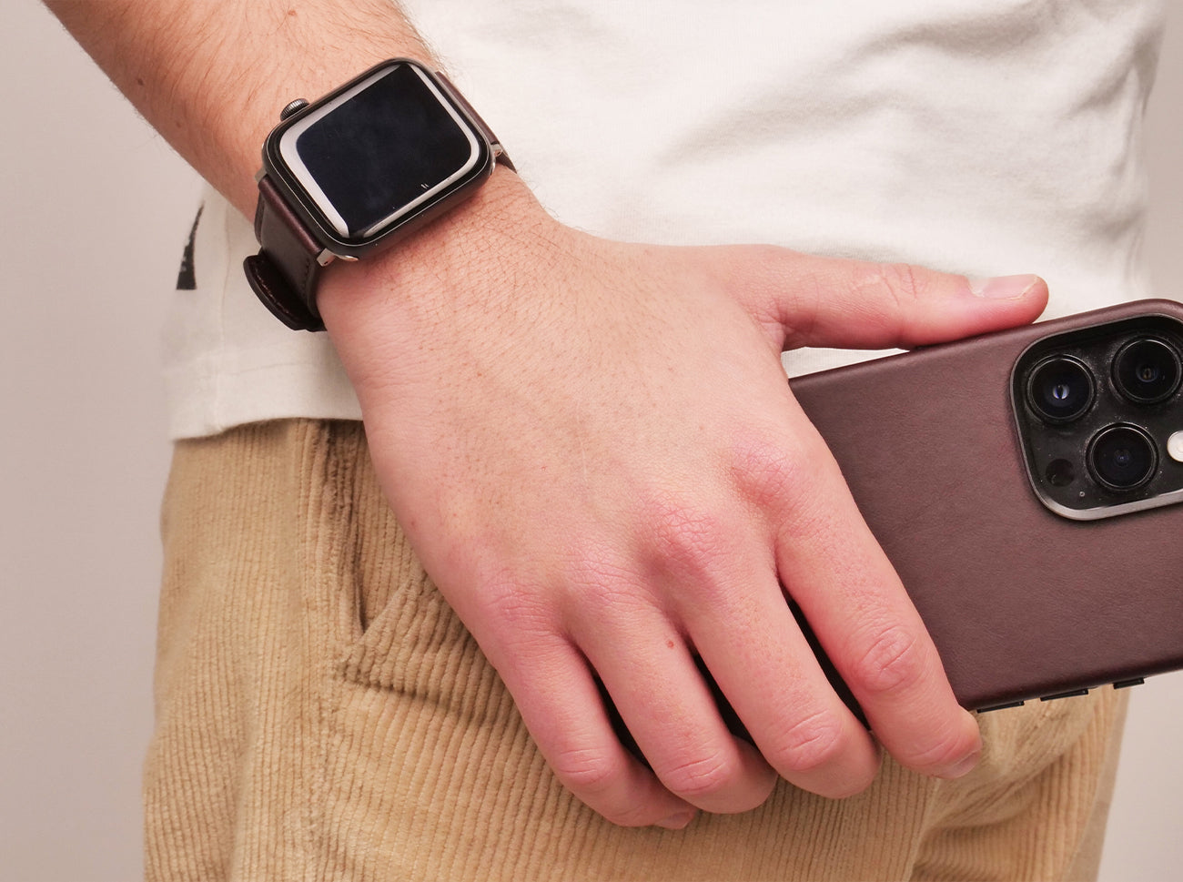 Luxury Leather Apple Watch Band Straps – Dark Brown