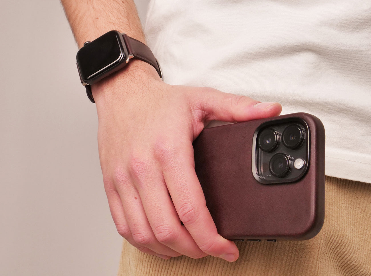 Luxury Leather Apple Watch Band Straps – Dark Brown