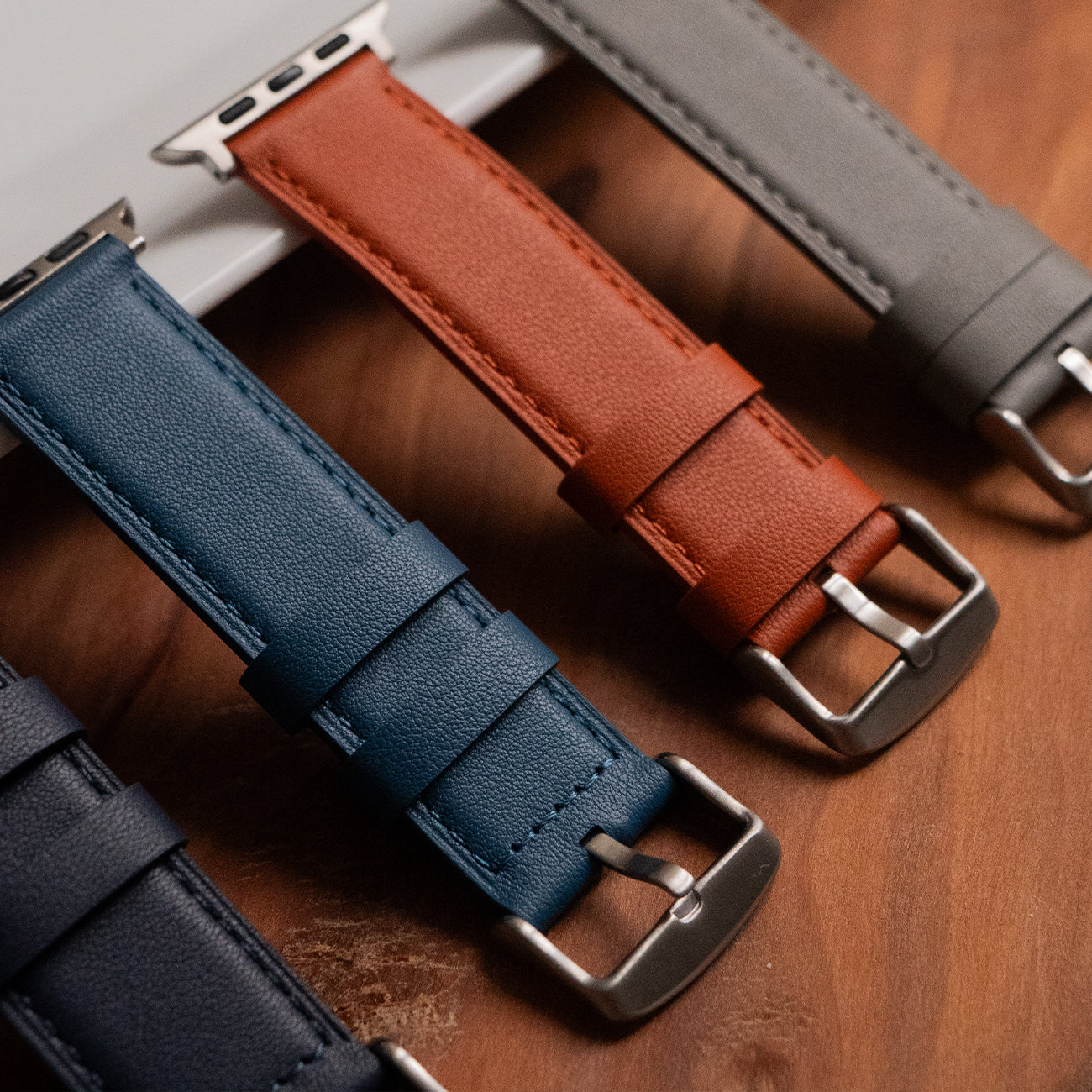 Luxury Nappa Leather Apple Watch Band Straps – Turquoise Blue