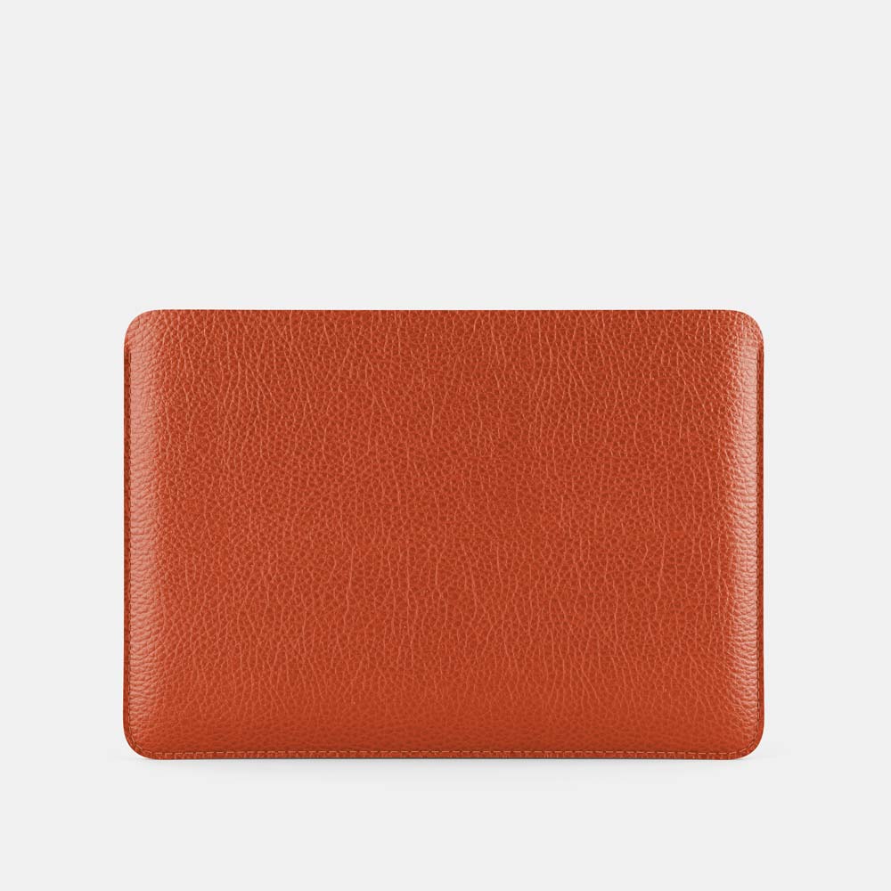 Leather iPad Pro 11" Sleeve -  Orange and Beige - RYAN London