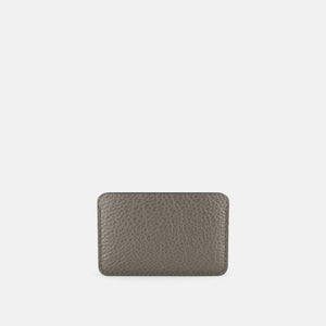 Leather Slim Cardholder - Grey and Grey