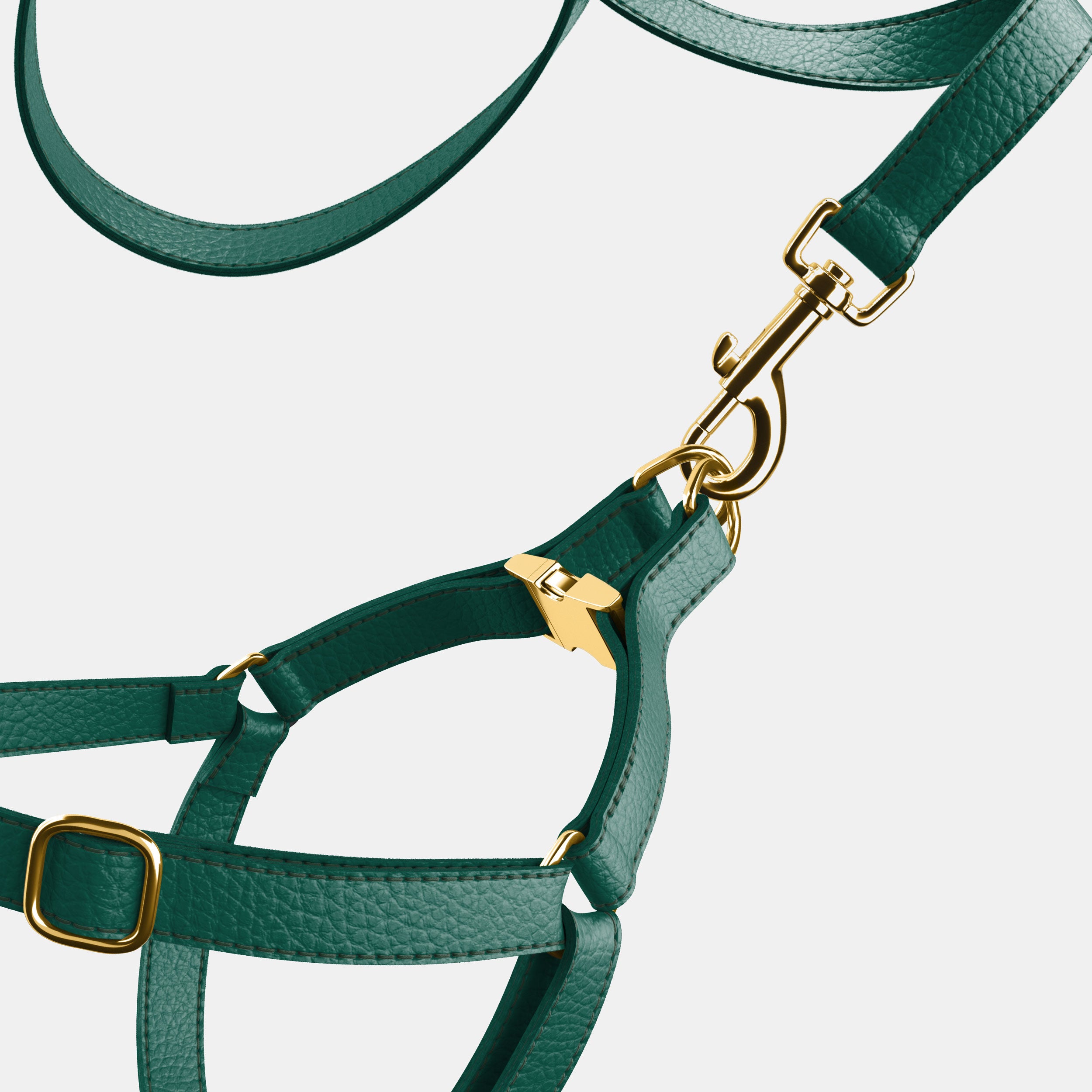 Leather Dog Harness - Avocaod Green - RYAN London