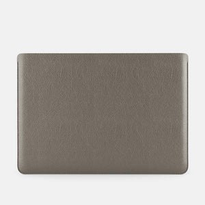 Luxury Leather Macbook Pro 16" Sleeve - Grey and Grey