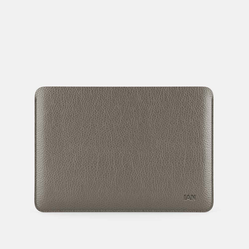 Leather iPad Mini Sleeve - Grey and Grey - RYAN London