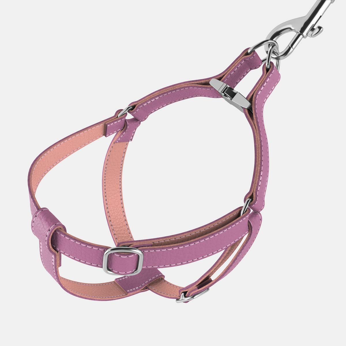 Leather Dog Harness - Purple and Pink - RYAN London
