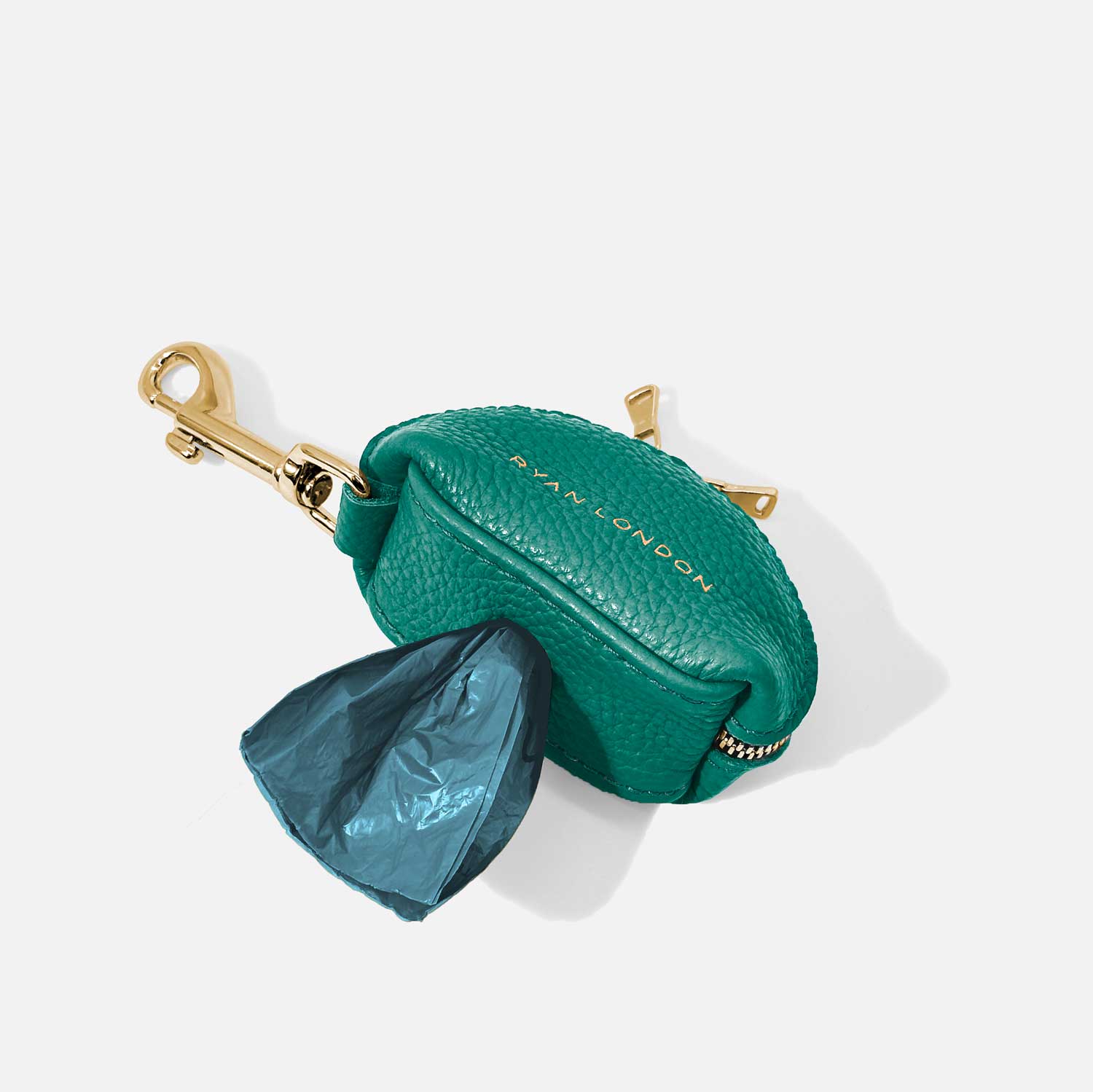 Leather Dog Poop Bag Holder - Avocado Green - RYAN London