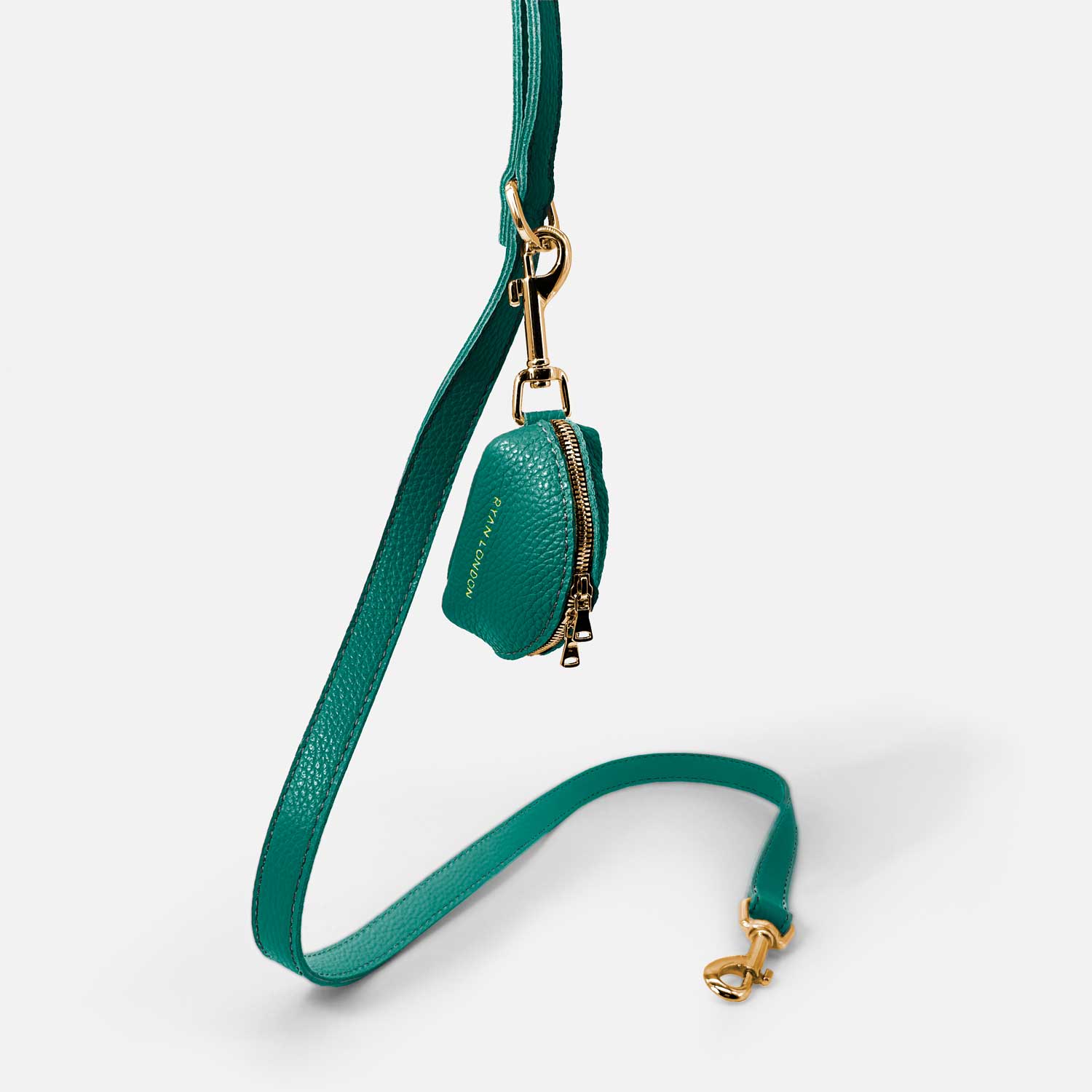 Leather Dog Poop Bag Holder - Avocado Green - RYAN London