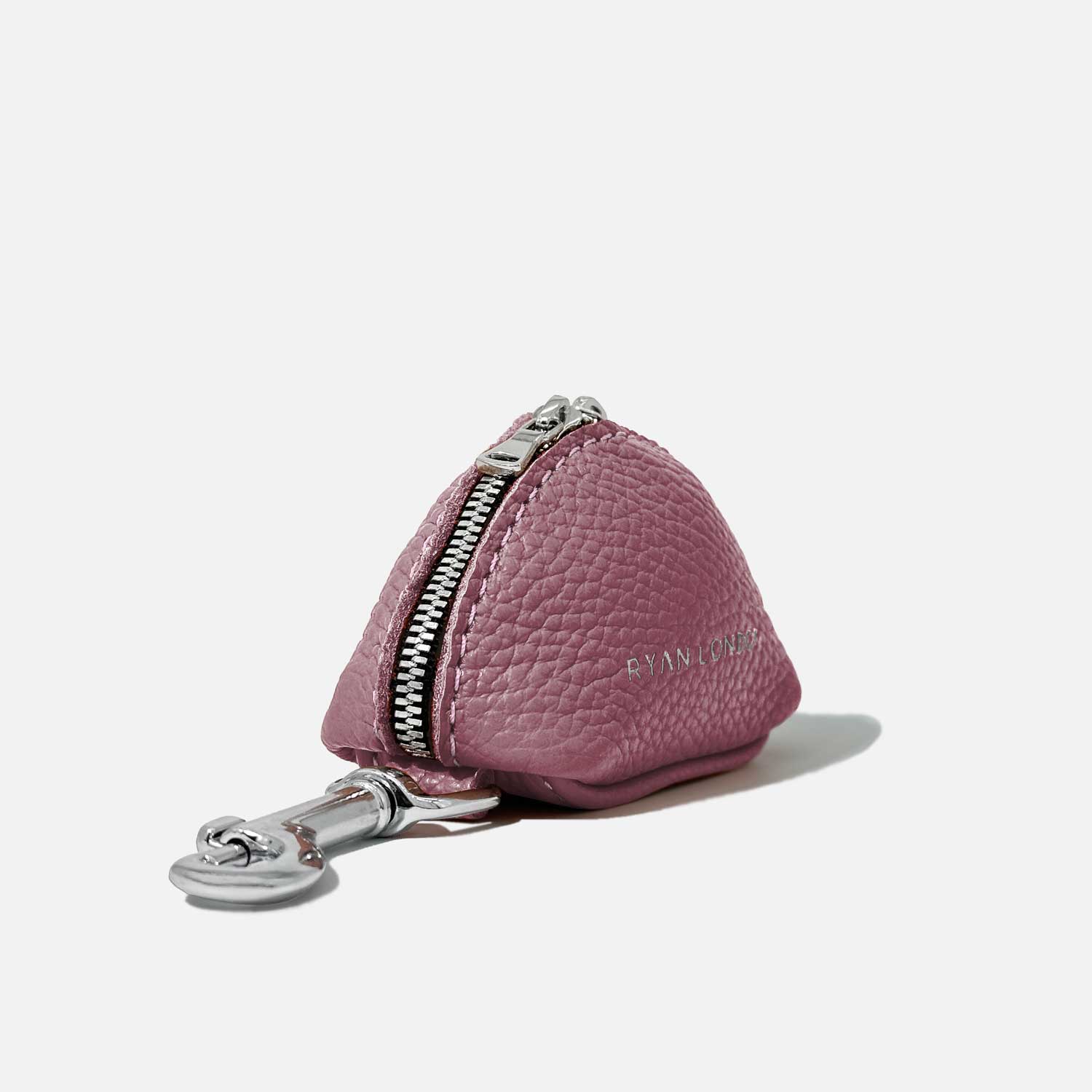 Leather Dog Poop Bag Holder - Purple - RYAN London