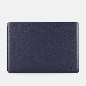 Luxury Leather Macbook Air 13" Sleeve - Navy Blue and Mint
